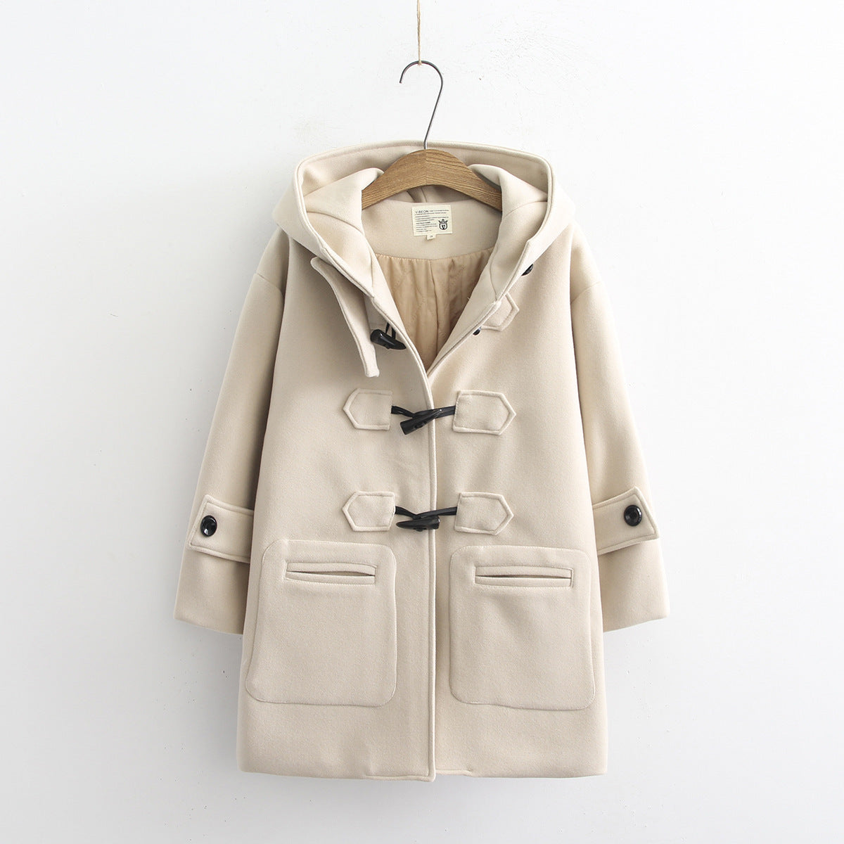 Coat Hooded Student Woolen Coat Female