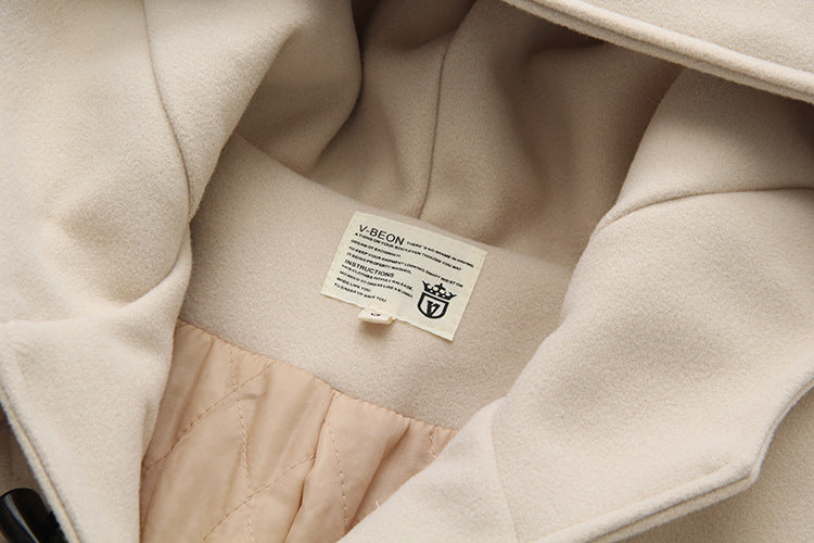 Coat Hooded Student Woolen Coat Female