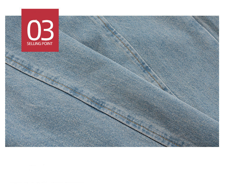 Trousers Trousers Unisex High Street Cat Whisker Blue Jeans