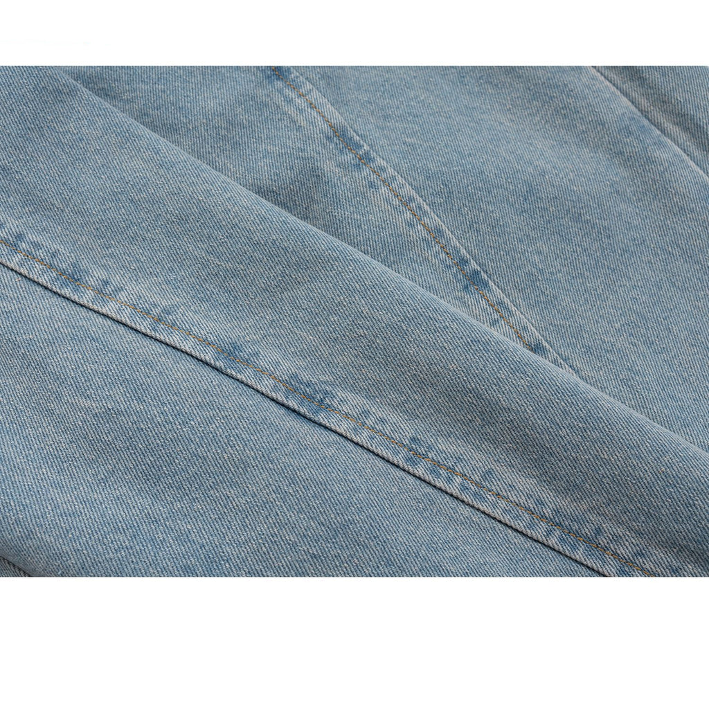Trousers Trousers Unisex High Street Cat Whisker Blue Jeans